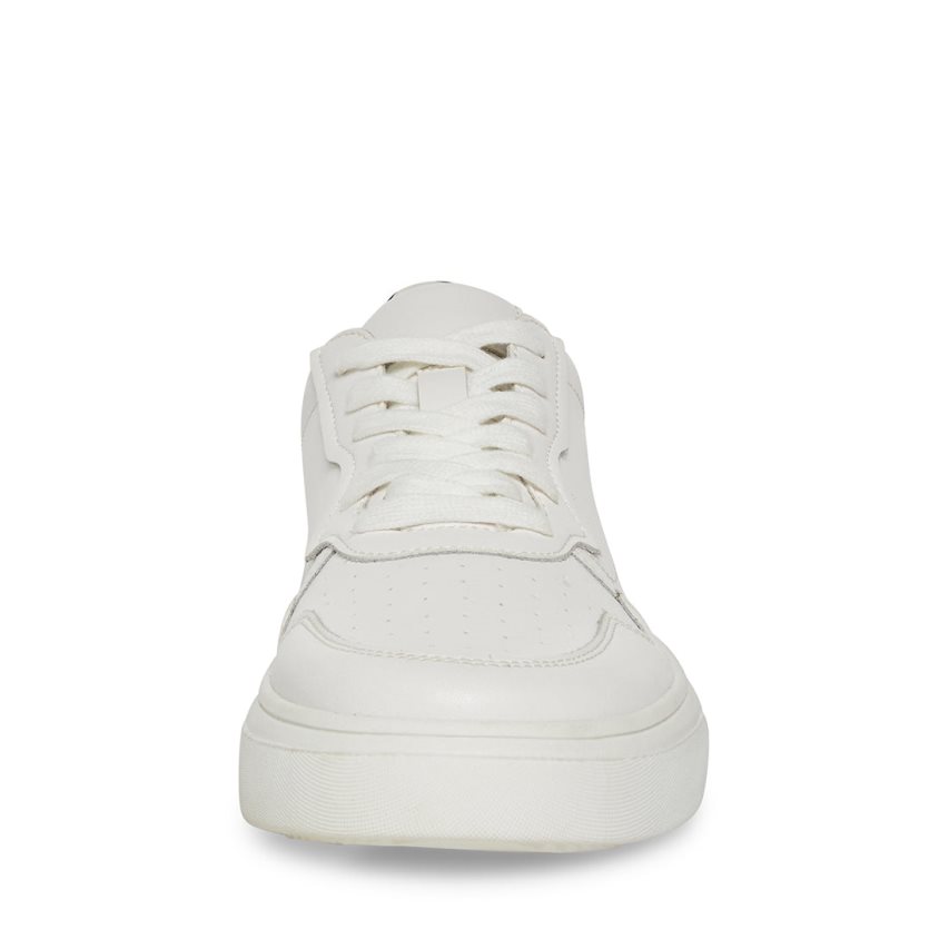 White Steve Madden Jorgee Leather Men's Sneakers | PH 5710ZBF